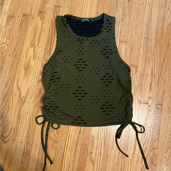 Disturbia Destro Jersey Ruched Tank Top size 12 - Picture 8 of 9